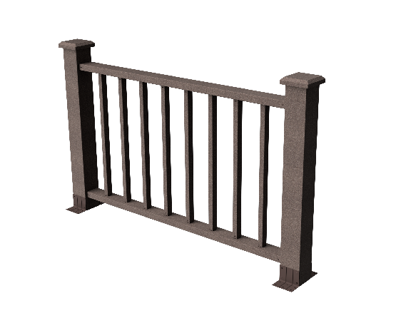 Ограждения декоративное ДПК GRINDERDECO Альма 1500 со скрытым крепежом венге купить в Пустошке