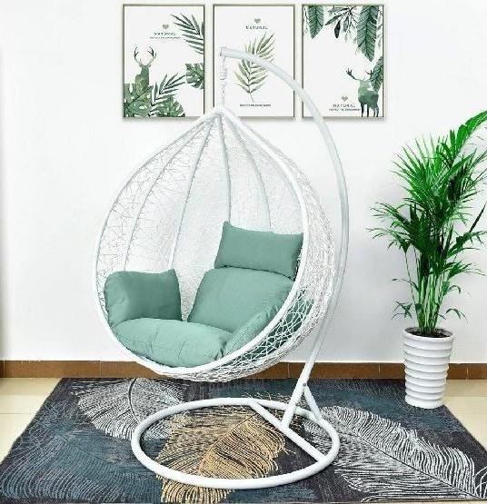 Кресло Подвесное из искусственного ротанга AFM-168A-XL White/Green купить в Пустошке