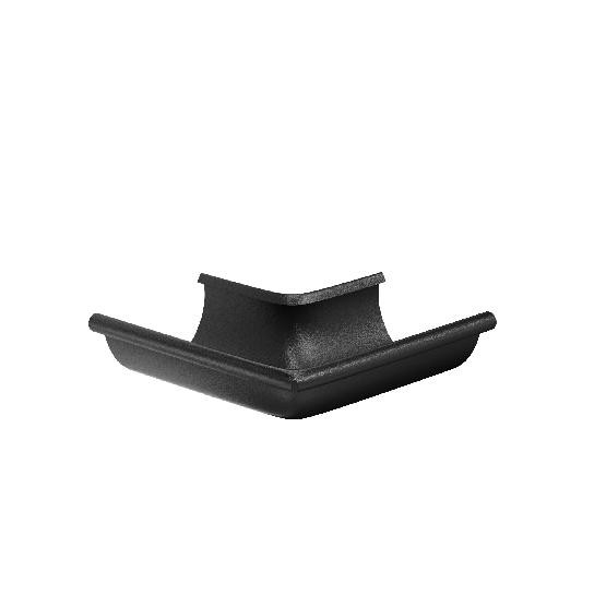 Водосток Aquasistem, система 125x90 - Угол желоба, наружный 90° RAL 9005 Чёрный купить в Пустошке