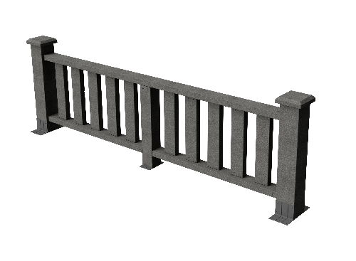 Ограждения декоративное ДПК GRINDERDECO Эрес серый базальт купить в Пустошке