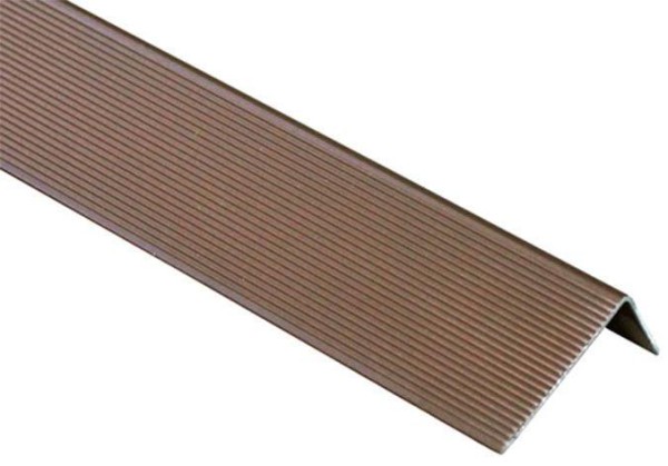 Угол завершающий алюминиевый KRONEX 51,5x30x3000 мм. коричневый купить в Пустошке