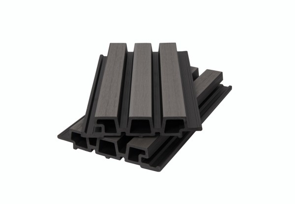 Фасадная панель брусковая двухцветная co-extrusion, grey dark купить в Пустошке