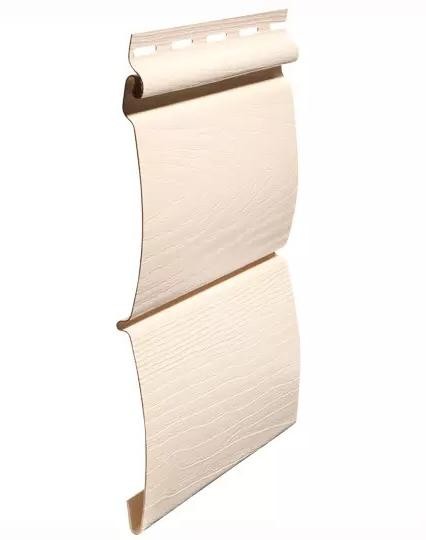 Виниловый сайдинг fineber (файнбер) - серия blockhouse (блокхаус) "бревно", слоновая кость купить в Пустошке