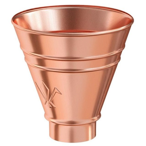 Водосток Aquasistem, система 125x90 - Воронка водосборная круглая Медь купить в Пустошке