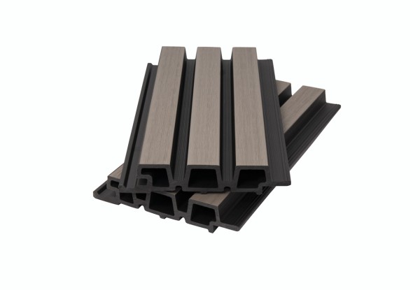 Фасадная панель брусковая двухцветная co-extrusion, snow mix купить в Пустошке