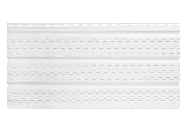 Софит к сайдингу ПЕРФОРИРОВАННЫЙ TECOS БЕЛЫЙ купить в Пустошке