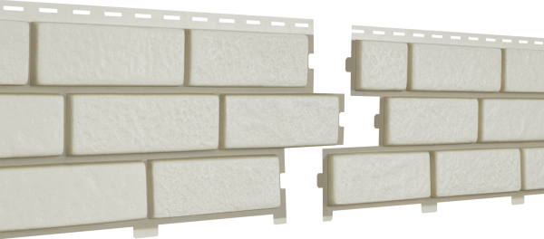 Фасадная панель Ю-Пласт Стоун Хаус Кирпич с декорированным швом Белый купить в Пустошке