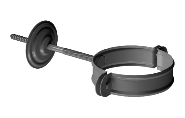 Хомут трубы D90 Döcke STAL PREMIUM Графит, (RAL 7024) купить в Пустошке