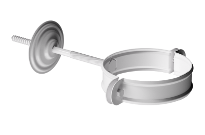 Хомут трубы D90 Döcke STAL PREMIUM Пломбир, (RAL 9010)