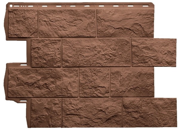 Фасадная панель Альта-Профиль Туф ЭКО Терракотовый купить в Пустошке