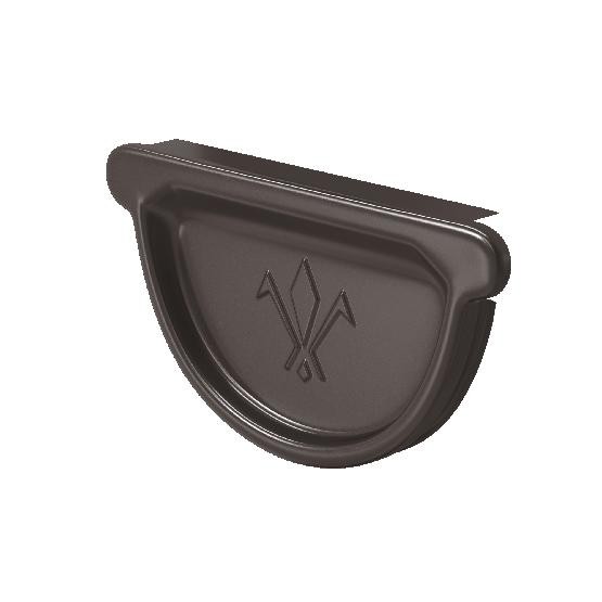 Водосток Aquasistem, система 150/100 -  Заглушка универсальная с резиновым уплотнителем RR 32 Тёмно Коричневый купить в Пустошке