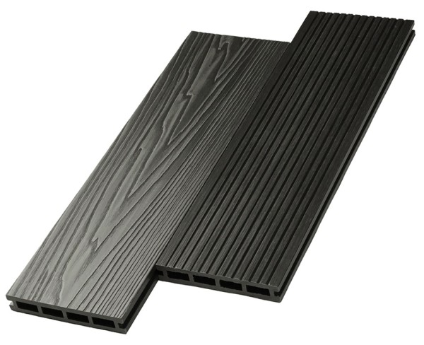 Террасная доска ДПК NanoWood двусторонняя New 3D тиснение + вельвет Графит купить в Пустошке