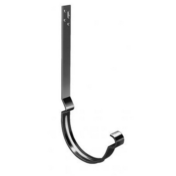 Водосток Grand Line 125x90 – Кронштейн длинный полоса RAL 9005 купить в Пустошке