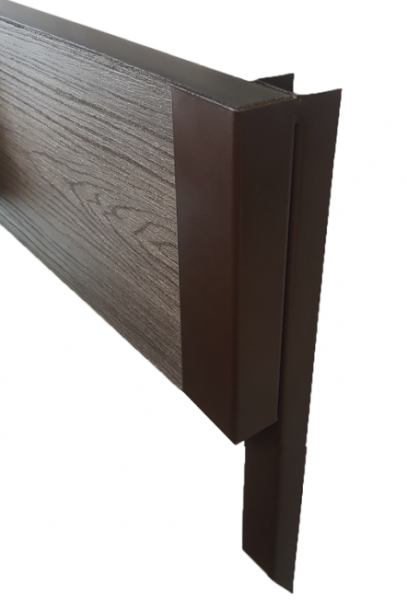 Угловой элемент металлический для досок грядок из ДПК 150мм Коричневый купить в Пустошке