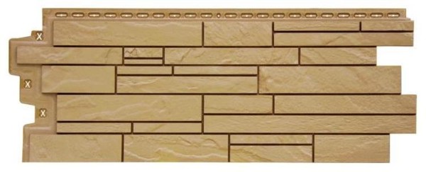 Фасадная панель Grand Line Скала Стандарт песочная купить в Пустошке