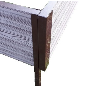 Угловой элемент металлический для досок грядок из ДПК 300мм Коричневый купить в Пустошке