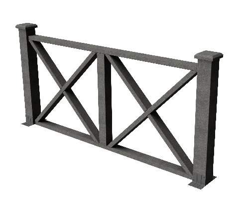 Ограждения декоративное ДПК GRINDERDECO Тауэр серый базальт купить в Пустошке