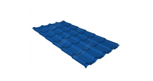Металлочерепица камея 0,45 PE RAL 5005 сигнальный синий купить в Пустошке