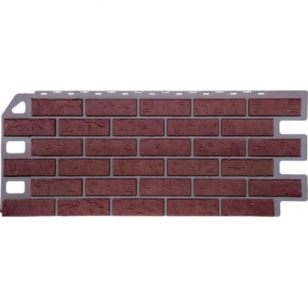 Фасадная панель FineBer, Кирпич, Красный купить в Пустошке
