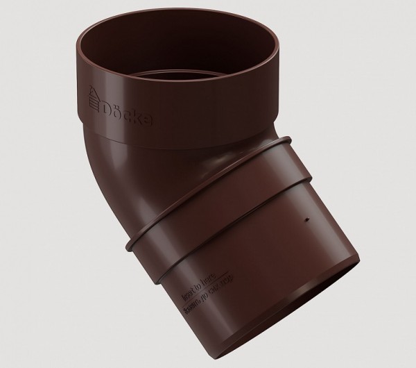 Колено 45˚ПВХ Docke STANDART Тёмно-коричневый купить в Пустошке