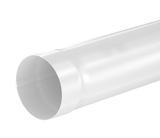 Водосток Aquasistem, система 125x90 - Труба водосточная 1.00м RR 20 Белый купить в Пустошке