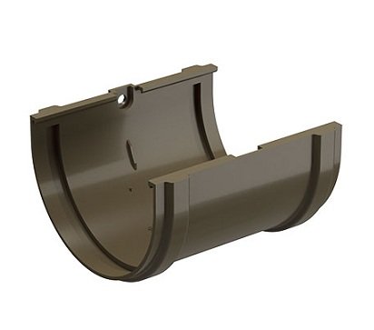 Соединитель желоба Docke Premium ПВХ - Каштан купить в Пустошке