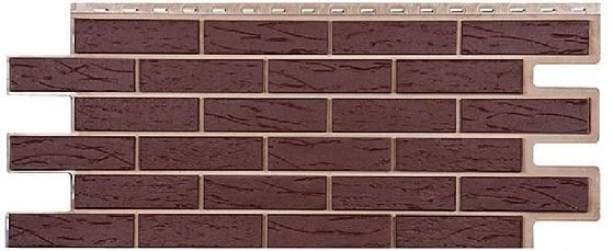 Фасадная панель T-Сайдинг-Кирпич Саман Коричневый купить в Пустошке