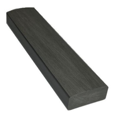 Лавочный брус Ecodecking Некст полнотелый брашированный 70х35 графит (под заказ)