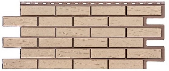 Фасадная панель T-Сайдинг-Кирпич Саман Желтый купить в Пустошке