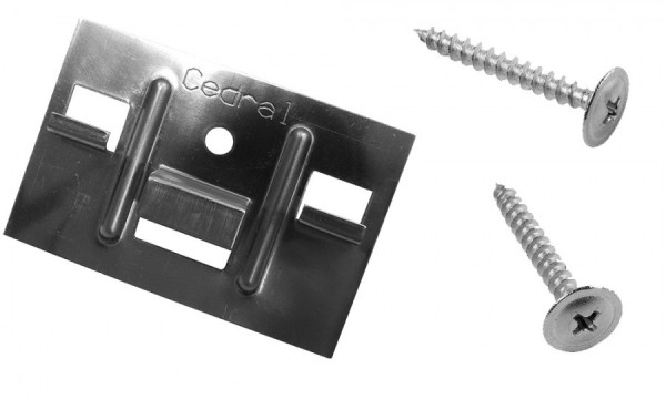 КЛЯММЕР + САМОРЕЗЫ 3,9Х30ММ ДЛЯ CEDRAL CLICK 250 ШТ (ПО ДЕРЕВУ) купить в Пустошке