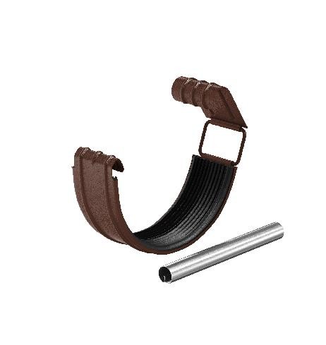 Водосток Aquasistem, Система 150/100 - Соединитель желоба с резиновым уплотнителем RAL 8017 Коричневый matt купить в Пустошке