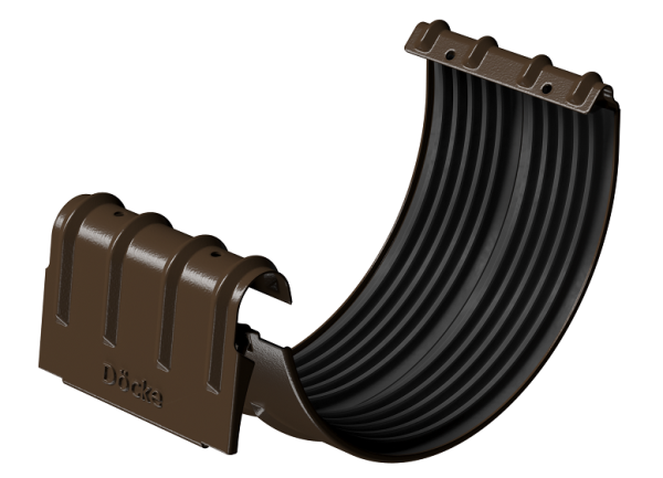 Соединитель желобов D125 Döcke STAL PREMIUM Каштан, (RAL 8017) купить в Пустошке