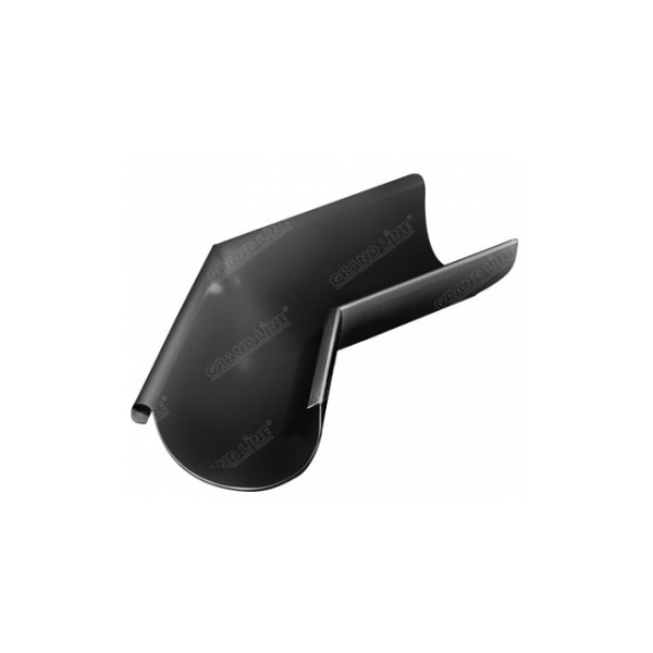 Водосток Grand Line 125x90 – Угол наружный 135° RAL 9005 купить в Пустошке