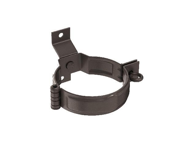 Водосток Aquasistem, система 125x90 - Декоративный хомут трубы под дерево с комплектом крепления RR 32 Тёмно-Коричнневый купить в Пустошке