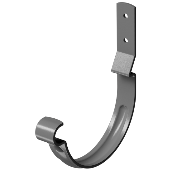 Карнизный крюк короткий (гнутый) D125 Döcke STAL PREMIUM Графит, (RAL 7024) купить в Пустошке