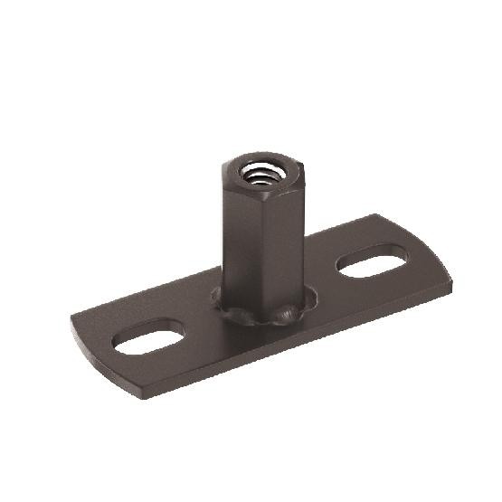 Водосток Aquasistem, система 125x90 - Держатель для хомута под метиз RR 32 Тёмно-Коричневый купить в Пустошке