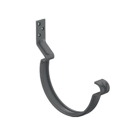 Водосток Aquasistem, система 150/100 - Крюк крепления желоба короткий RAL 7024 Тёмно-серый купить в Пустошке