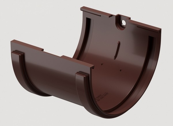 Соединитель желобов ПВХ Docke STANDART Тёмно-коричневый купить в Пустошке