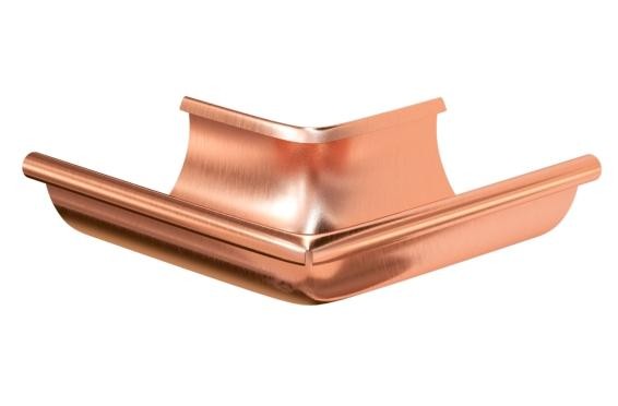 Водосток Aquasistem, система 150/100 - Угол желоба наружный медный 90° купить в Пустошке