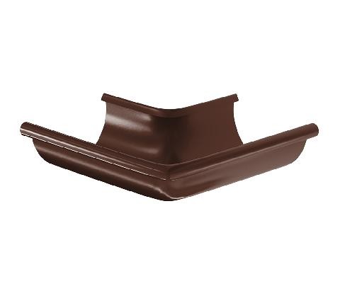 Водосток Aquasistem, система 125x90 - Угол желоба, наружный 90° RAL 8017 Коричневый купить в Пустошке