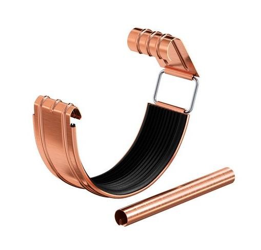 Водосток Aquasistem, система 125x90 - Соединитель желоба с уплотнителем медный купить в Пустошке