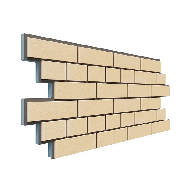 Фасадная термопанель Доломит кирпич 20мм Светло-жёлтый купить в Пустошке