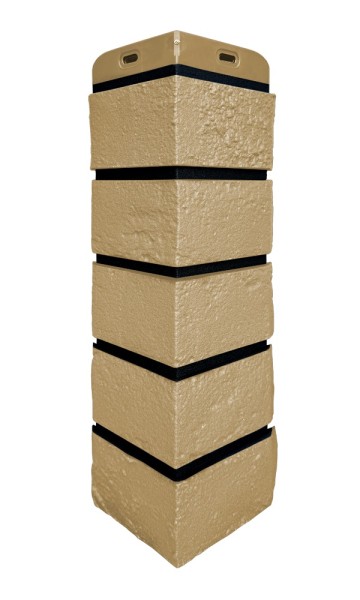 Угол Grand Line состаренный кирпич премиум Песочный (шов RAL 9005) купить в Пустошке