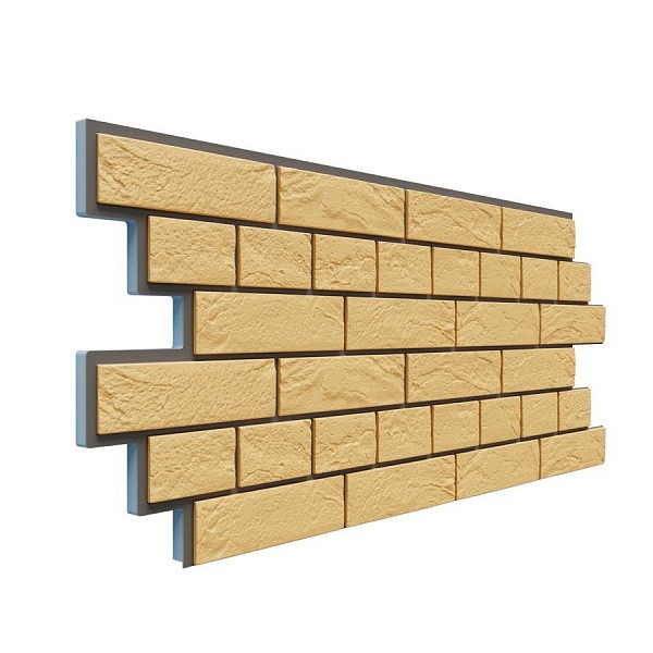 Фасадная термопанель Доломит Венецианский кирпич 20 мм Жёлтый купить в Пустошке