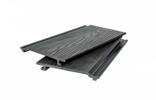 Фасадная доска POLIVAN GROUP 3D фактура дерева DENPASAR чёрный купить в Пустошке