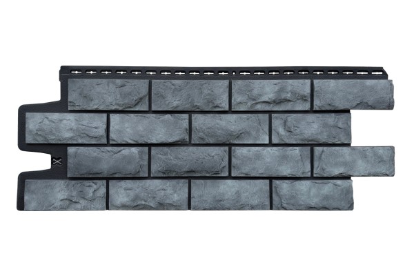 Фасадные панели Grand Line Колотый Камень Антрацит, Шов черный купить в Пустошке