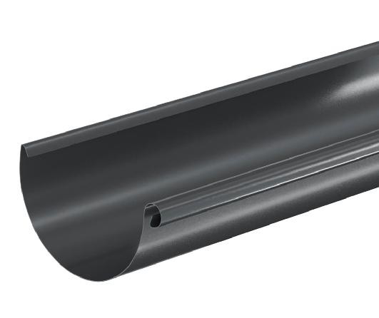 Водосток Aquasistem, система 125x90 - Водосточный желоб 3.00м RAL 7024 Тёмно-серый купить в Пустошке